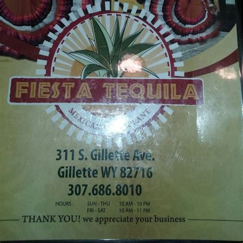Fiesta tequila gillette wy  311 S Gillette Ave, Gillette, Wyoming, 82716,